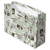 ワイルドフォレストのかわいいナマケモノ柄 ラージペーパーバッグ (裏面アングル)