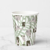 ワイルドフォレストのかわいいナマケモノ柄 紙コップ (右)