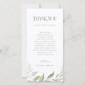 ワイルドフォレストウェディングレセプションテーブルサンキュー サンキューカード (正面)