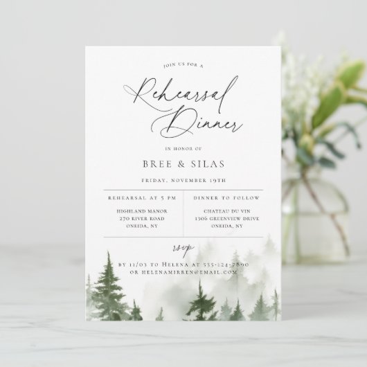 ワイルドフォレストパインズリハーサルディナー 案内状 (スタンド正面)