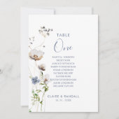 ワイルドフォレストフローラテーブル番号1シーティンググラフ 招待状 (正面)