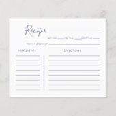 ワイルドフォレストフローラブライダルシャワーレシピカード (正面)