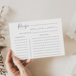 ワイルドフォレストフローラブライダルシャワーレシピカード