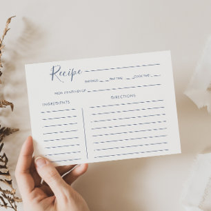 ワイルドフォレストフローラブライダルシャワーレシピカード