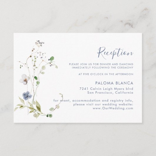 ワイルドフォレストフローラ結婚披露宴 エンクロージャーカード (正面)