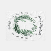 ワイルドフォレストボタニカル毎月ベビーマイルストーン フリースブランケット (正面(横))