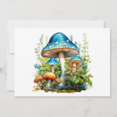 ワイルドフォレストマッシュルーム誕生日パーティー 招待状 (裏面)