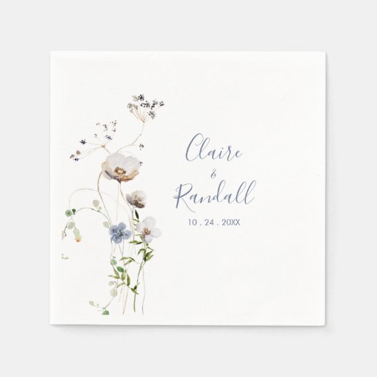 ワイルドフォレスト結婚フローラナプキン スタンダードカクテルナプキン (正面)
