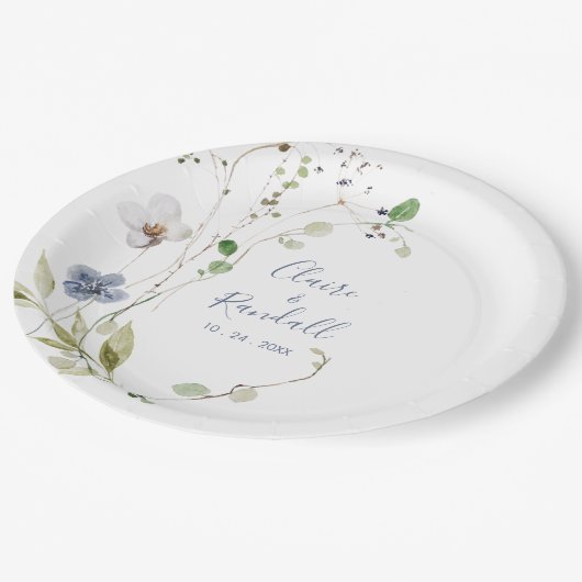 ワイルドフォレスト結婚フローラ紙プレート ペーパープレート (アングル)