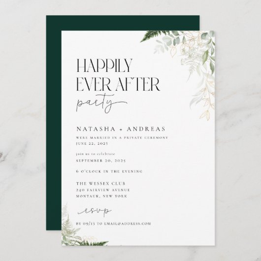 ワイルドフォレスト ハッピーエバーアフターパーティー 招待状 (正面/裏面)