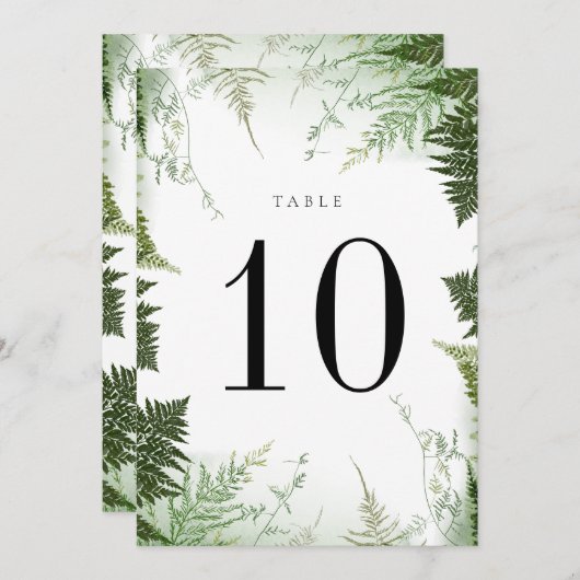 ワイルドフォレ結婚ストのテーブル番号カード 招待状 (正面/裏面)