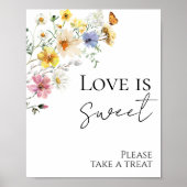 ワイルドフカラフルローブライダルシャワー愛は甘いサインである ポスター (正面)