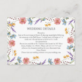 ワイルドフラワお洒落ー庭園の結婚式詳細 エンクロージャーカード (正面)