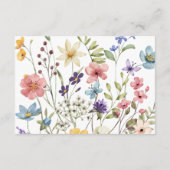 ワイルドフラワお洒落ー庭園の結婚式詳細 エンクロージャーカード (裏面)