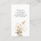 ワイルドフラワお洒落ー手書きタイプ 名刺 (裏面)