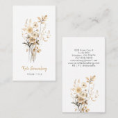 ワイルドフラワお洒落ー手書きタイプ 名刺 (正面/裏面)