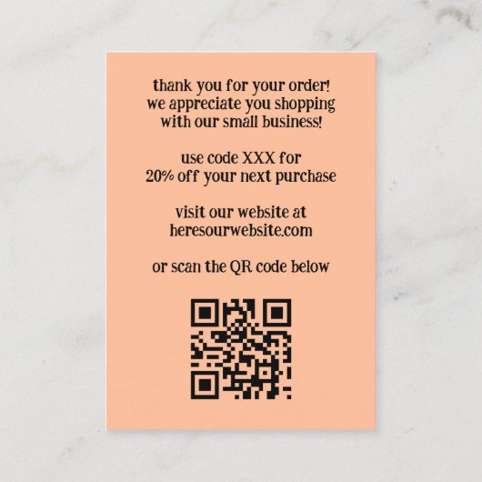 ワイルドフラワエレガントーのご注文QRコード 名刺 (裏面)