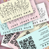 ワイルドフラワエレガントーカスタムのQRコードのソーシャルアイコン 名刺