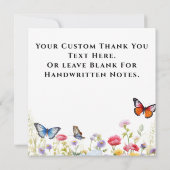 ワイルドフラワエレガントーシンプルズサンキューカード サンキューカード (裏面)