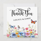 ワイルドフラワエレガントーシンプルズサンキューカード サンキューカード (正面)