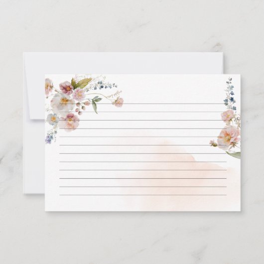 ワイルドフラワエレガントーモダンズブライダルシャワーレシピ (裏面)