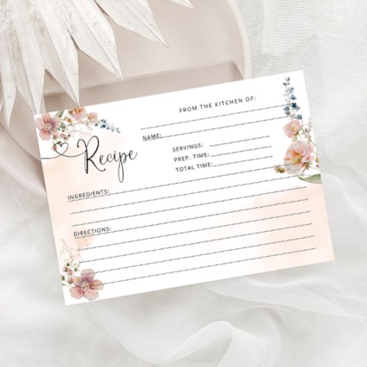 ワイルドフラワエレガントーモダンズブライダルシャワーレシピ