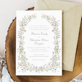 ワイルドフラワエレガントーリース赤面ピンク結婚ズ 招待状