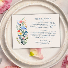 ワイルドフラワエレガントー庭園の結婚式詳細 エンクロージャーカード