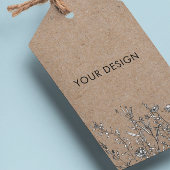 ワイルドフラワカスタムーのロゴつるKraftラベルW/String ギフトタグ