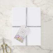 ワイルドフラワカスタムーのロゴの色つるのラベル(文字列あり) ギフトタグ (より糸付き)