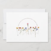 ワイルドフラワカラフルー写真子供の誕生日パーティー 招待状 (裏面)