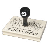 ワイルドフラワシンプルーラインアートフラワーズメドウカスタム ラバースタンプ (スタンプ)