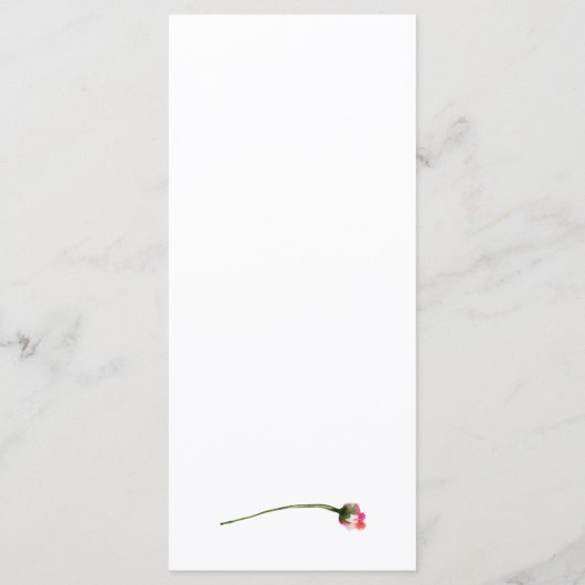 ワイルドフラワシンプルー3コースのメ結婚ニュー メニュー (裏面)