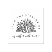 ワイルドフラワスタイリッシューカスタムズ図書室 ラバースタンプ (インプリント)