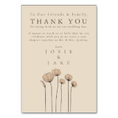 ワイルドフラワモダンーズ感謝していのテーブルカード テーブルナンバー (正面)