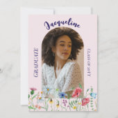 ワイルドフラワモダンー卒業2025アーチ写真 案内状 (正面)