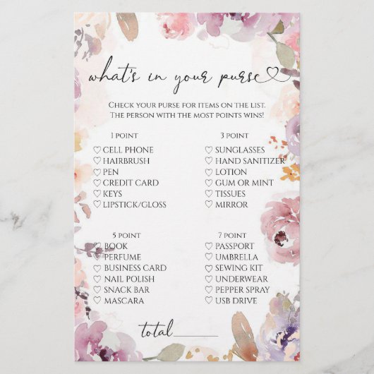 ワイルドフラワーあなたの財布のゲームの中にあるものを (正面)