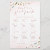 ワイルドフラワーあなたの財布のブライダルシャワーゲーム (正面)