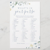 ワイルドフラワーあなたの財布のブライダルシャワーゲーム (正面)