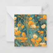 ワイルドフラワーありがとう、ノートカード – 内空白の部 ノートカード (正面)