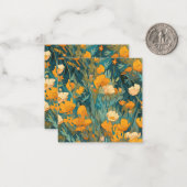 ワイルドフラワーありがとう、ノートカード – 内空白の部 ノートカード (正面/裏面インサイチュ)