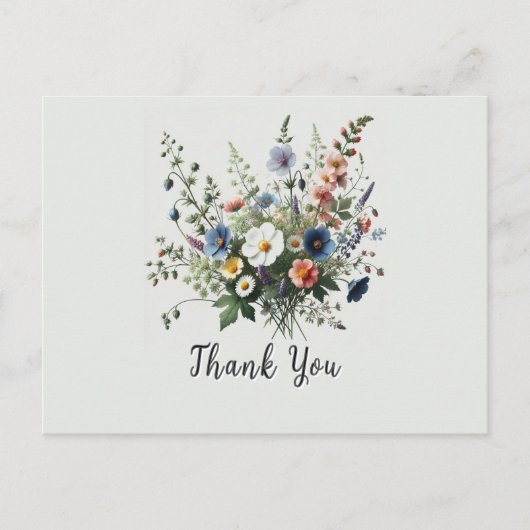ワイルドフラワーありがとう ポストカード (正面)