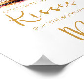 ワイルドフラワーいくつのキスブライダルシャワーゲームサイン ポスター (角)