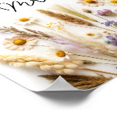 ワイルドフラワーいくつのキスブライダルシャワーゲーム ポスター (角)