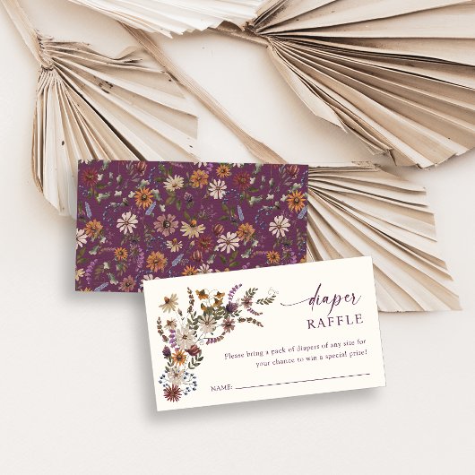 ワイルドフラワーおむつくじカード エンクロージャーカード