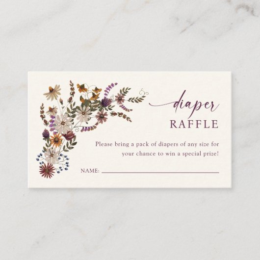 ワイルドフラワーおむつくじカード エンクロージャーカード (正面)