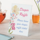 ワイルドフラワーおむつラッフルの看板 台座サイン (インサイチュ)