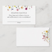 ワイルドフラワーおむつラッフルインサートカード エンクロージャーカード (正面/裏面)