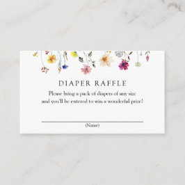 ワイルドフラワーおむつラッフルインサートカード エンクロージャーカード