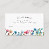 ワイルドフラワーおむつラッフルインサートカード 名刺 (正面)